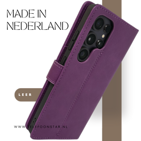 Boekcase Hoesje voor Samsung S26 Ultra diep paars