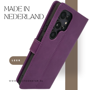 Boekcase Hoesje voor Samsung S26 Ultra diep paars