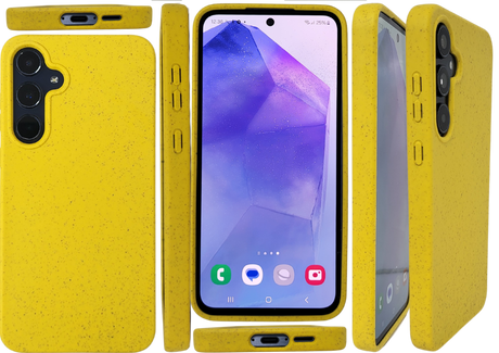 Hoesje voor Samsung A57 Geel Slank en lichtgewicht TPU-siliconen