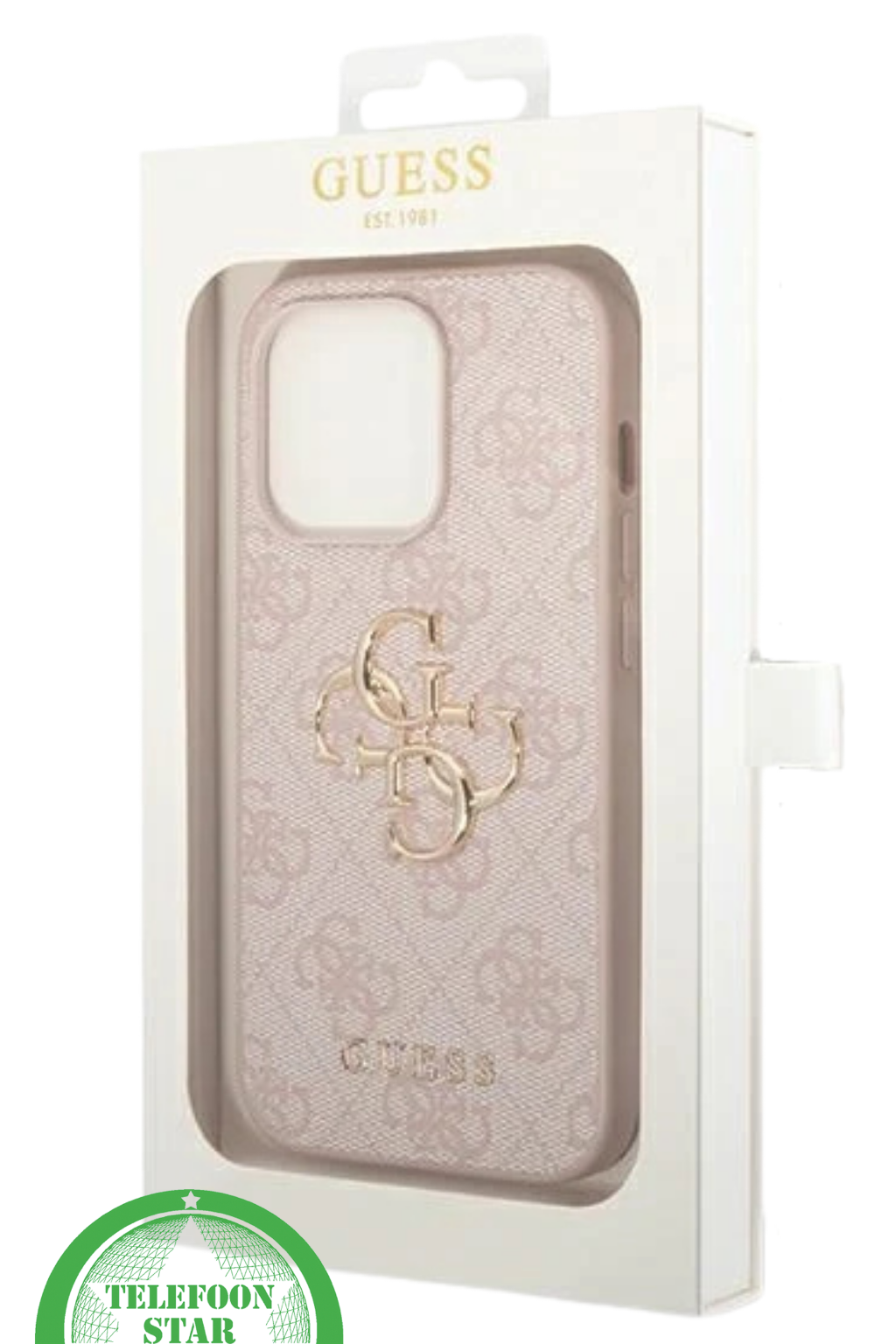 iPhone 15 Pro Max Case &ndash; Chic Beige met Goudaccent