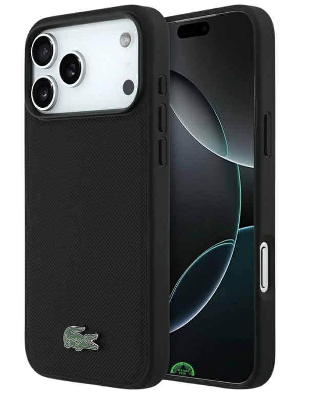 Hoesje voor iPhone 17 Pro Carbon Grip Shield Case &ndash; Zwart Soft Touch