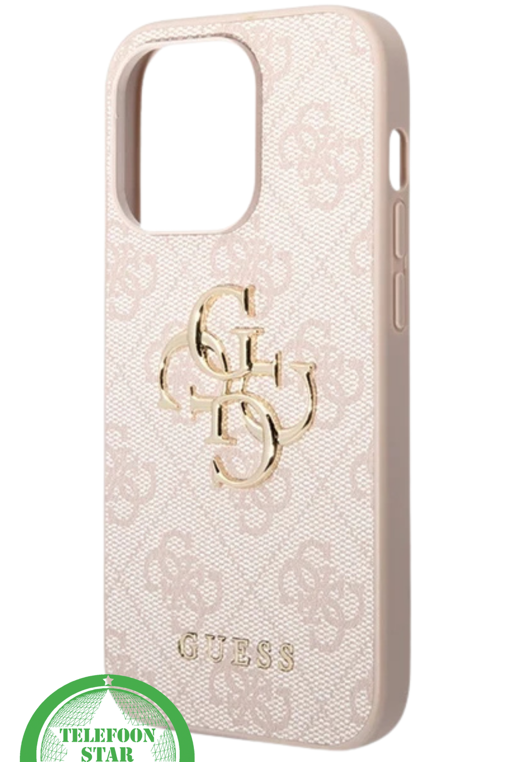 iPhone 15 Pro Max Case &ndash; Chic Beige met Goudaccent
