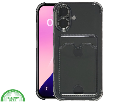 Transparant Hoesje iPhone 17 Pro / Pro Max met Kaarthouder &ndash; Krasbestendig