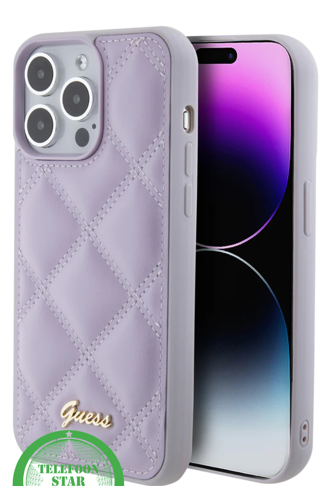 Fashion Case iPhone 15 Pro Max &ndash; Lila Quilted Design
