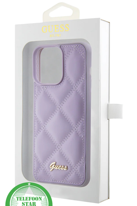 Fashion Case iPhone 15 Pro Max &ndash; Lila Quilted Design