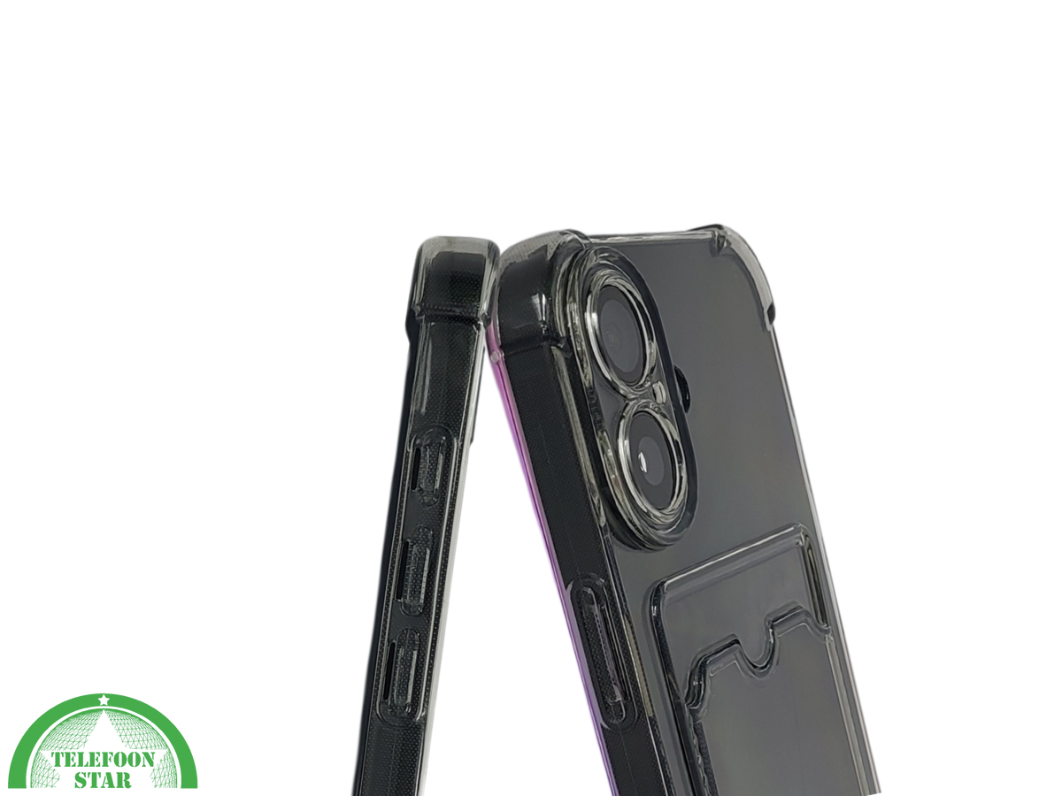 Transparant Hoesje iPhone 17 Pro / Pro Max met Kaarthouder &ndash; Krasbestendig