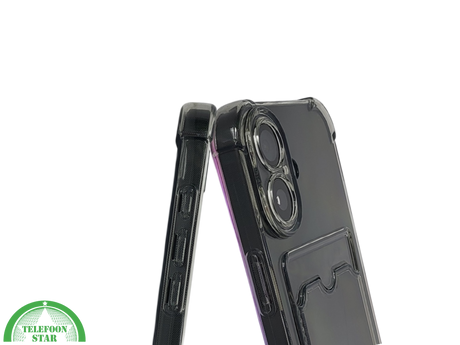 Transparant Hoesje iPhone 17 Pro / Pro Max met Kaarthouder &ndash; Krasbestendig