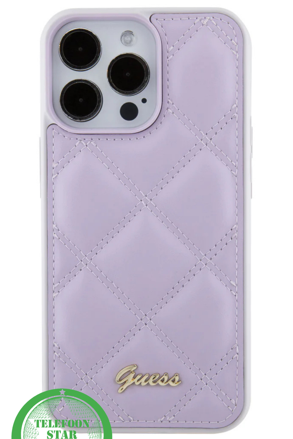 Fashion Case iPhone 15 Pro Max &ndash; Lila Quilted Design