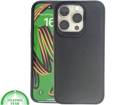 Mat Zwart iPhone 15 Pro Hoesje met Camerabescherming &ndash; Clean &amp; Krachtig | Telefoonstar.nl