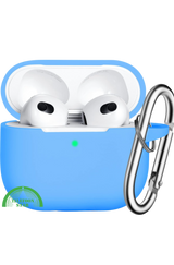 Blauw Siliconen Hoesje voor AirPods 3 met Karabijnhaak &ndash; Bescherming &amp; Stijl | Telefoonstar Ede
