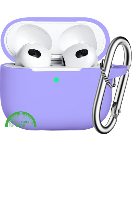 Blauw Siliconen Hoesje voor AirPods 3 met Karabijnhaak – Bescherming & Stijl | Telefoonstar Ede