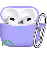 Hoesje voor AirPods 3 met Karabijnhaak &ndash;Paars