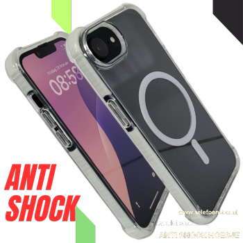 iPhone 16E Armor Anti shock Backcover Bescherming transparant witte randen