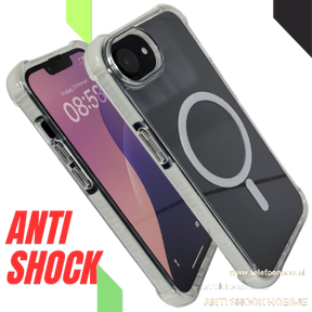 iPhone 16E Armor Anti shock Backcover Bescherming transparant witte randen