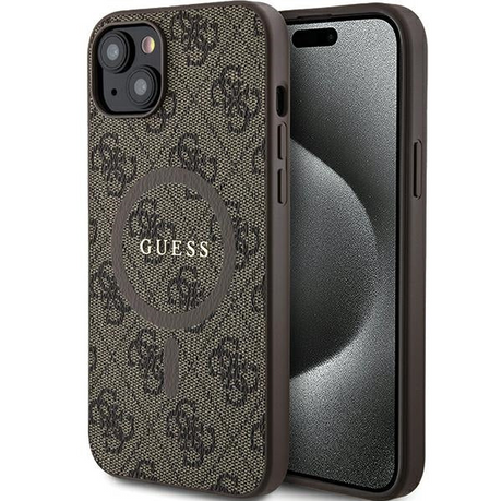 iPhone 15 MagSafe Hoesje | Guess Hoesje | Bruin