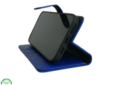 Boek Case Leer Wallet Case Donkerblauw iPhone 16