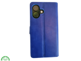 Boek Case Leer Wallet Case Donkerblauw iPhone 16 Plus