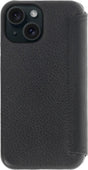 iPhone 15 Plus 100% Leer hoesje | Lederen Bookcase | Minimalistisch | Zwart