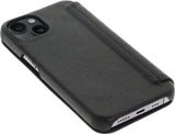 iPhone 15 Plus 100% Leer hoesje | Lederen Bookcase | Minimalistisch | Zwart