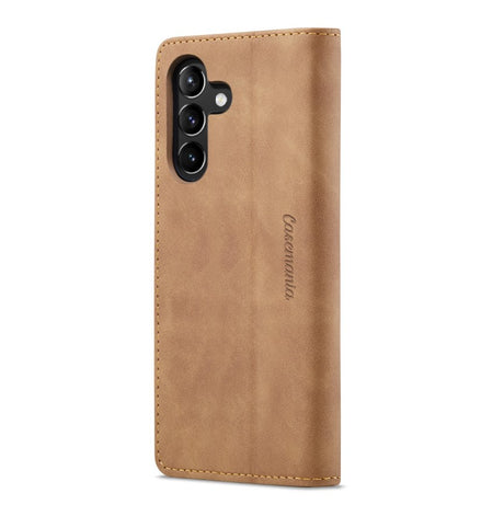 Bookcase Samsung S24 FE | Functioneel Hoesje Samsung | Wallet case | Bruin