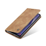Bookcase Samsung S24 FE | Functioneel Hoesje Samsung | Wallet case | Bruin
