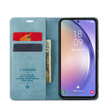 Bookcase Samsung S24 FE | Functioneel Hoesje Samsung | Wallet case | Lichtblauw