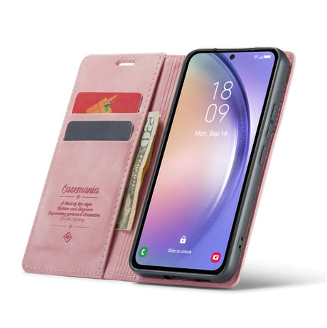 Bookcase Samsung S24 FE | Functioneel Hoesje Samsung | Wallet case | Roze