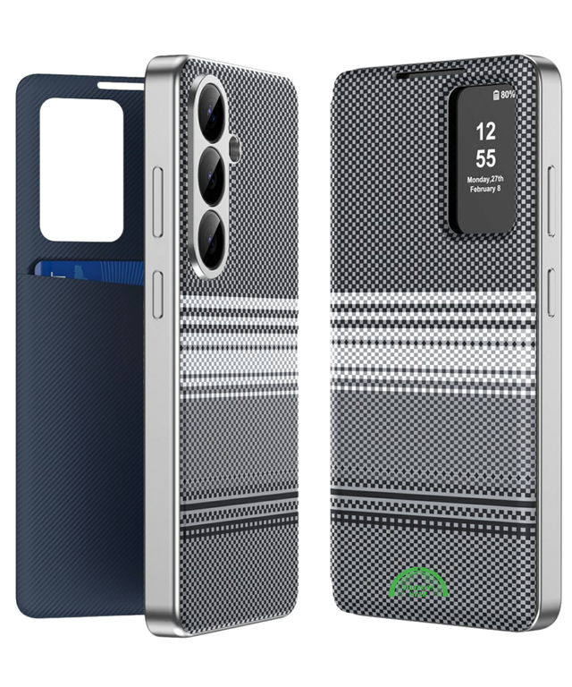 Samsung Galaxy S25 Hoesje Smart View Bookcase KaarthouderStijlvolle Bescherming Voor Elke Dag