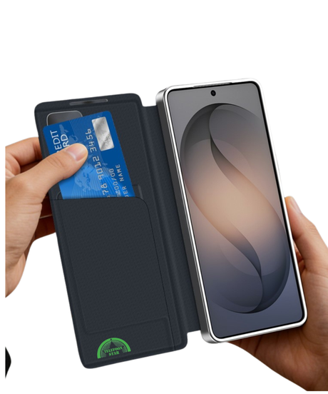 Samsung Galaxy S25 Hoesje Smart View Cover met Pasjeshouder en Volledige Bescherming