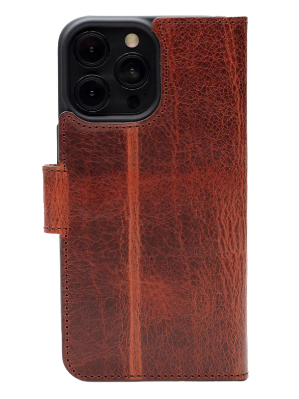 Premium Leerlook Wallet Case iPhone 13 Pro