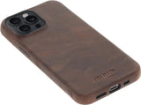 iPhone 15 Pro Max 100% Leer hoesje | Lederen Backcover | Minimalistisch | Bruin