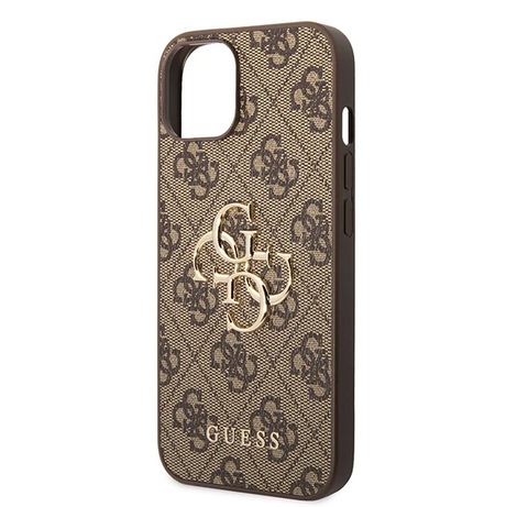iPhone 15 Hardcase | Guess Gouden Logo | Backcover Bruin