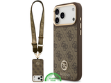 Guess iPhone 17 Pro Max Crossbody Hoesje met Band &ndash; Luxe MagSafe Bescherming in Bruin Design