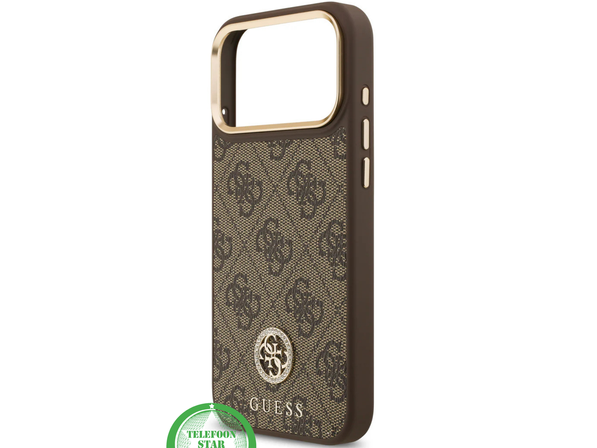 Guess iPhone 17 Pro Max Crossbody Hoesje met Band &ndash; Luxe MagSafe Bescherming in Bruin Design
