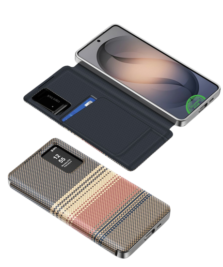 Samsung Galaxy S26 Bruin Smart View Wallet Hoesje Met Dagelijkse slijtage
