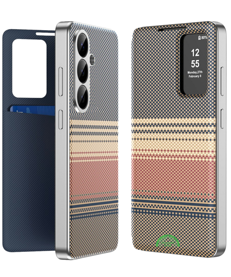 Samsung Galaxy S26 Bruin Smart View Wallet Hoesje Met Dagelijkse slijtage