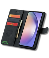 Bookcase Hoesje voor Samsung A56 Zwart 2-in-1 Magnetisch Hoesje met Pasjeshouder