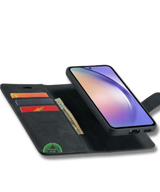 Bookcase Hoesje voor Samsung A56 Zwart 2-in-1 Magnetisch Hoesje met Pasjeshouder