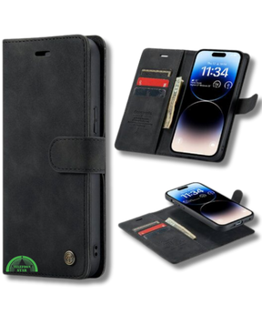 Bookcase Hoesje voor Samsung A56 Zwart 2-in-1 Magnetisch Hoesje met Pasjeshouder
