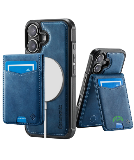 Hoesje voor iPhone 17 Zwart Bookcase 2-in-1 Magnetic met Pasjeshouder & MagSafe