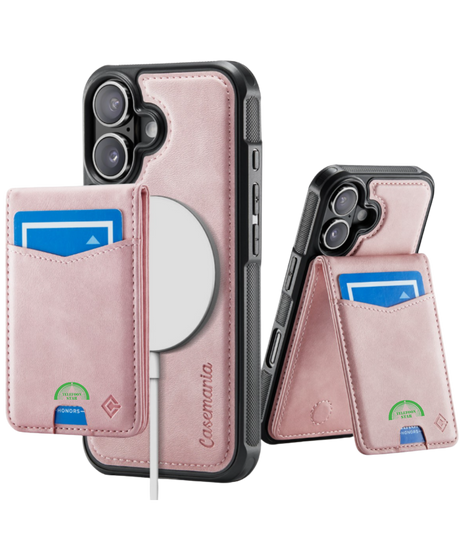 Hoesje voor iPhone 17 Zwart Bookcase 2-in-1 Magnetic met Pasjeshouder & MagSafe