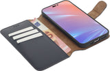 iPhone 15 Plus 2 in 1 Hoesje | 100% Leer | Minimalistisch | Blauw