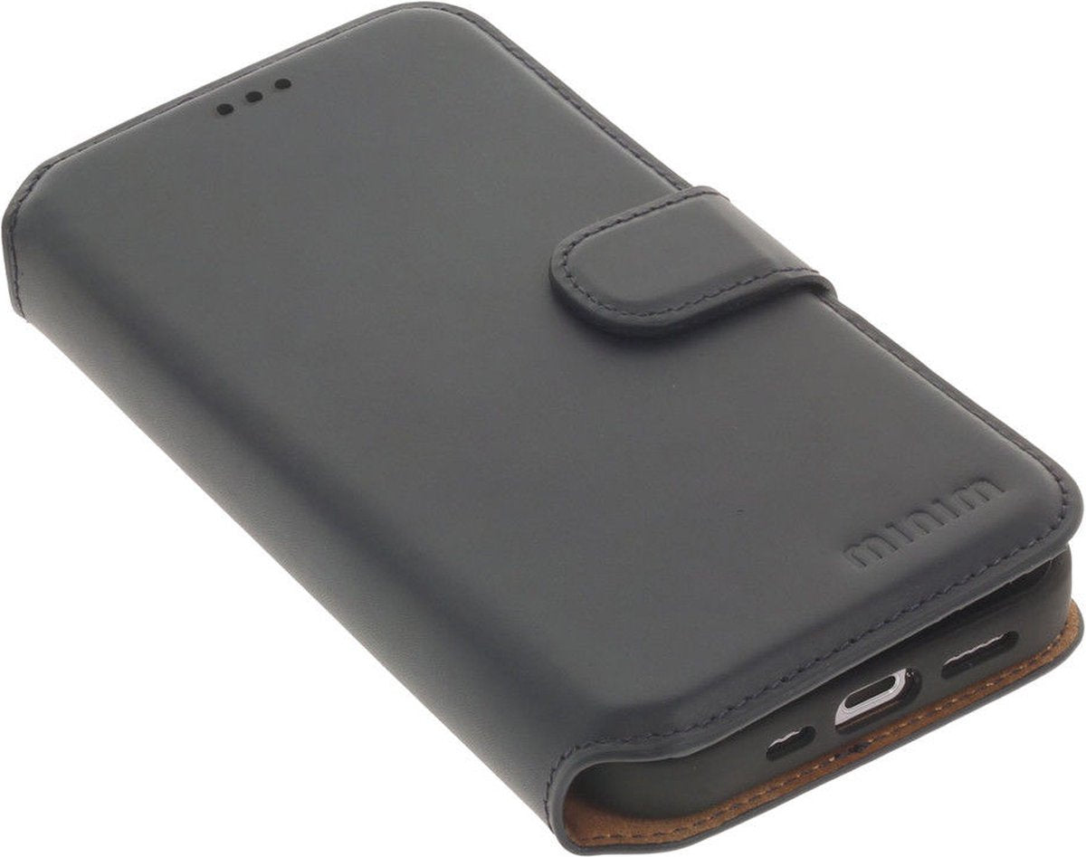 iPhone 15 Pro 2 in 1 Hoesje | 100% Leer | Minimalistisch | Blauw