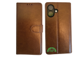 Boek Case Leer Wallet Case Donker Bruin IPhone 16
