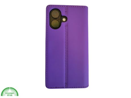 iPhone 16 Plus portemonnee Leer Paars