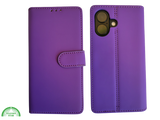 iPhone 16 portemonnee Leer Paars
