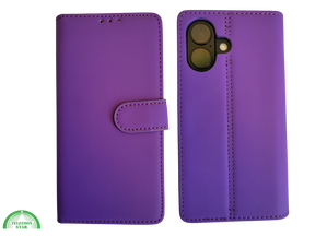 iPhone 16 portemonnee Leer Paars