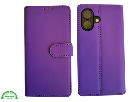 iPhone 16 Plus portemonnee Leer Paars