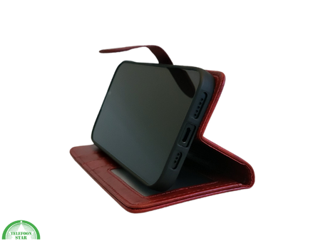 iPhone 16 Plus portemonnee Rood Lather