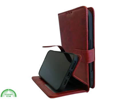iPhone 16 Plus portemonnee Rood Lather